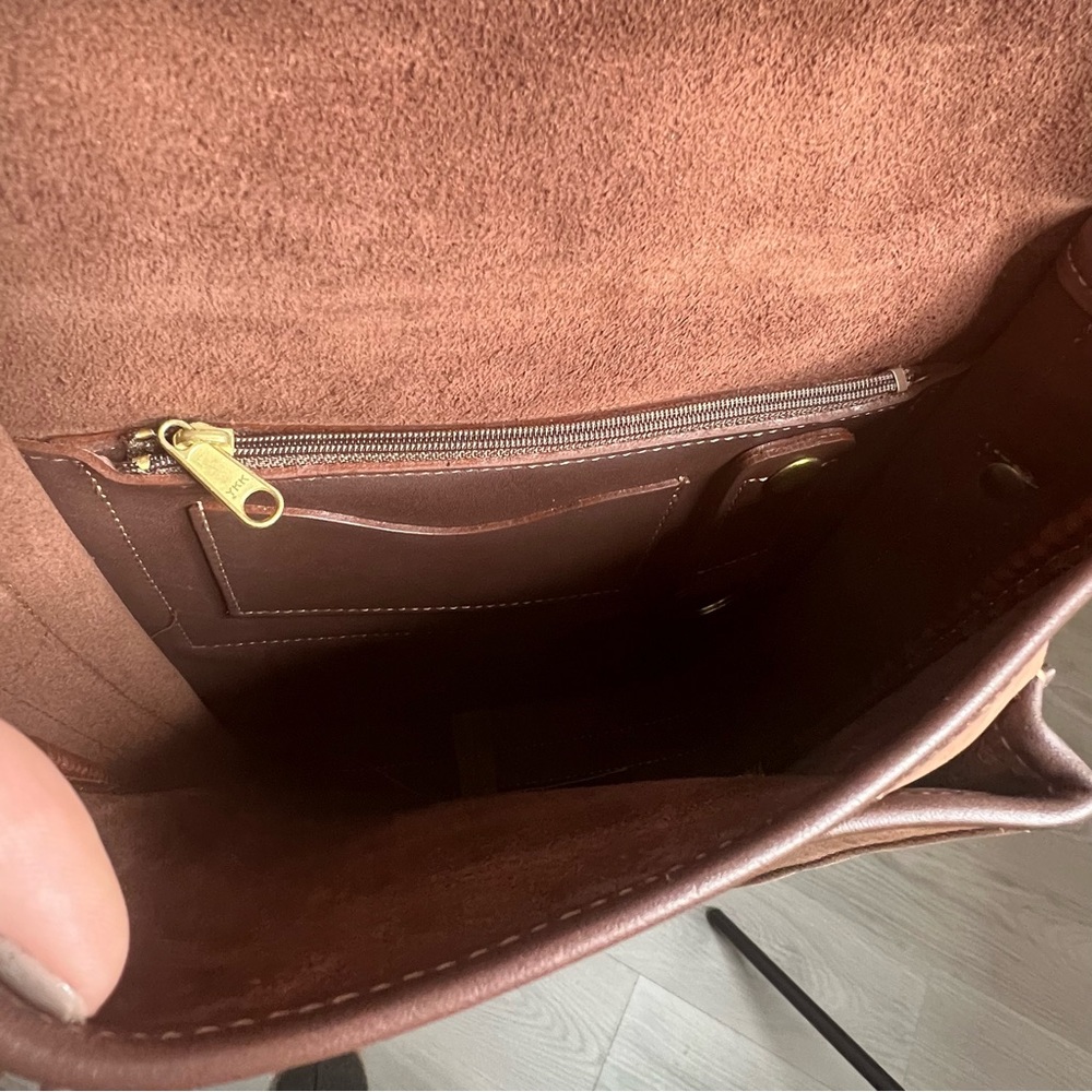 McGuire Nicholas Vintage deadstock suede leather crossbody purse saddle bag - Picture 11 of 12